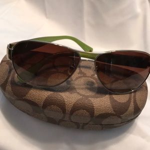 Coach Charity Aviator Sunglasses New!!